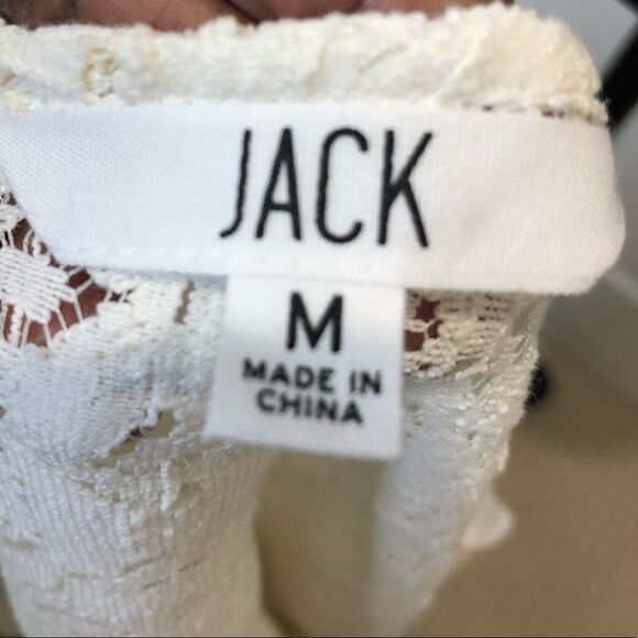 Jack cream open front lace back blazer, size medium - Picture 9 of 9